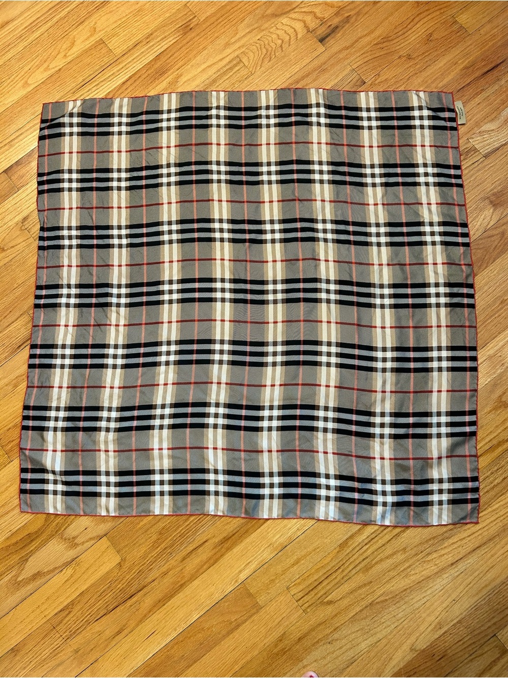 Burberry Plaid Silk Scarf